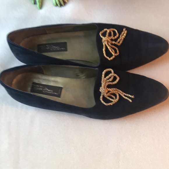 Vintage & Classic & Made in Italy!!! Navy Flats! 10 - Picture 9 of 9